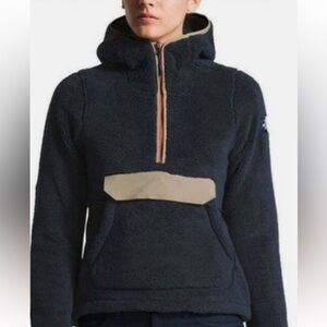 North Face Women’s Navy Campshire Coat Top Fleece Sz S